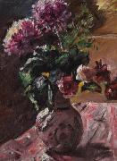 Lovis Corinth, Chrysanthemen und Rosen im Krug